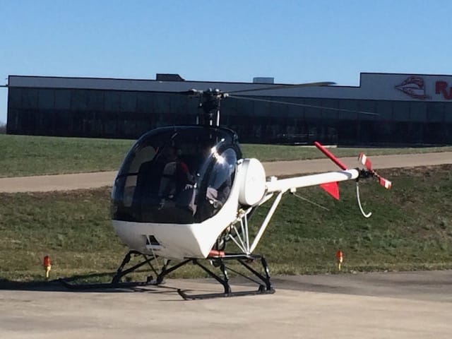 Schweizer 269C1 - 300CB training helicopter landed in Nicholasville Kentucky